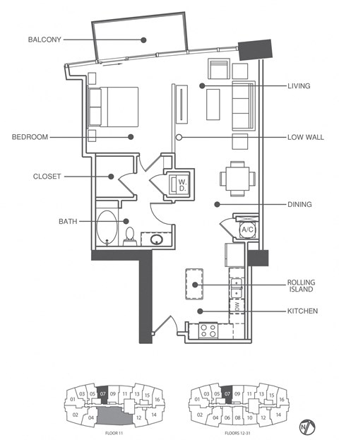 Residence 7 Floor Plan at Element, Tampa, Florida
